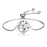 Браслет Дерево любви с фианитами, цвет серебро 1A0052