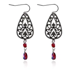 Серьги Капля со стразами UD184