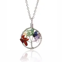 Кулон Дерево жизни с натуральными камнями BJK197