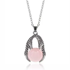 Кулон Коготь Дракона, 3,5х2см, розовый кварц BJK198-03