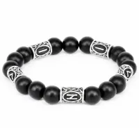 Рунический браслет Защитный щит Зеркало, 10мм BSR075