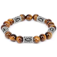 Рунический браслет Рост денежного потока, 10мм BSR084