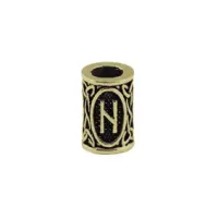 Бусина с руной Хагалаз, латунь HB002-04