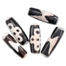 Бусина Дзи Гаруда ~30х10,5мм натуральный агат BDZK001-01J