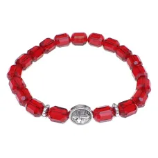 Православный браслет, стекло, цвет красный BS894-01