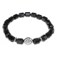 Православный браслет, стекло, цвет чёрный BS894-02
