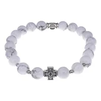 Браслет с Иисусовой молитвой, Кахолонг, 8мм BSHE-15-07