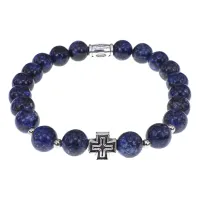 Браслет с Иисусовой молитвой, Лазурит, 8мм BSHE-15-10