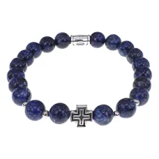 Браслет с Иисусовой молитвой, Лазурит, 8мм BSHE-15-10