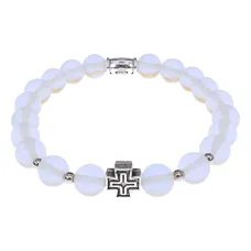 Браслет с Иисусовой молитвой, Лунный камень, 8мм BSHE-15-11