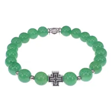 Браслет с Иисусовой молитвой, Нефрит, 8мм BSHE-15-13