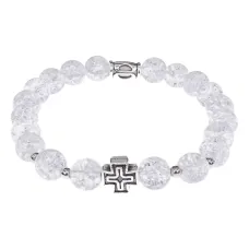 Браслет с Иисусовой молитвой, Сахарный кварц, 8мм BSHE-15-16