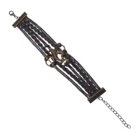 Плетеный браслет Символы Любви, 2 см, цвет коричневый BS168-19