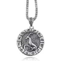 Амулет Знаки Зодиака - Козерог на цепочке, 33мм AC162-01