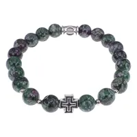 Браслет с Иисусовой молитвой, Цоизит, 8мм BSHE-15-22