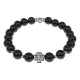 Браслет с Иисусовой молитвой, Чёрный агат, 8мм BSHE-15-23