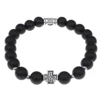 Браслет с Иисусовой молитвой, Шунгит, 8мм BSHE-15-24