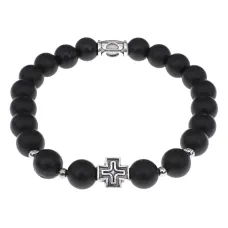 Браслет с Иисусовой молитвой, Шунгит, 8мм BSHE-15-24