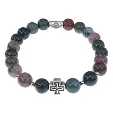 Браслет с Иисусовой молитвой, Яшма, 8мм BSHE-15-25