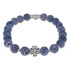 Браслет с Иисусовой молитвой, Амазонит, 8мм BSHE-15-26