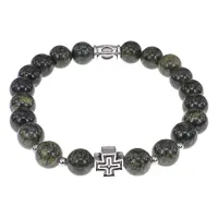 Браслет с Иисусовой молитвой, Змеевик, 8мм BSHE-15-29