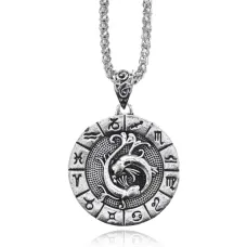 Амулет Знаки Зодиака - Рыбы на цепочке, 33мм AC162-03