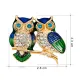 Брошь Совы со стразами 1B0032