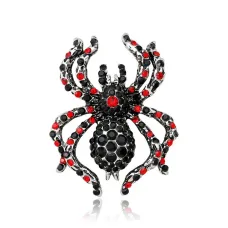 Брошь Паук со стразами 1B0033