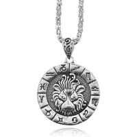 Амулет Знаки Зодиака - Лев на цепочке, 33мм AC162-10
