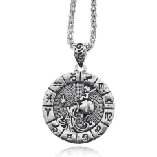 Амулет Знаки Зодиака - Водолей на цепочке, 33мм AC162-11