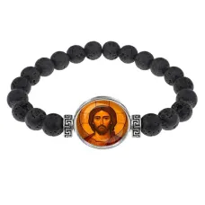 Браслет из лавы, Иисус Христос C1101003