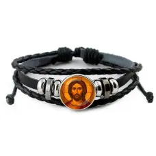 Кожаный браслет, Иисус Христос C1101012