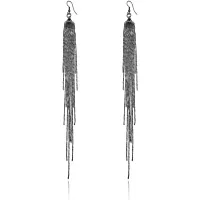 Серьги Дождь, цвет черный UD192-b