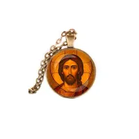 Кулон, цвет бронза, с цепочкой, Иисус Христос C1101028