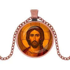Кулон, цвет медь, с цепочкой, Иисус Христос C1101030