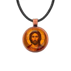 Кулон, цвет медь, со шнурком, Иисус Христос C1101031