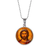 Кулон, цвет серебро, с цепочкой, Иисус Христос C1101053