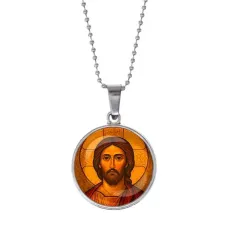 Кулон, цвет серебро, с цепочкой, Иисус Христос C1101053