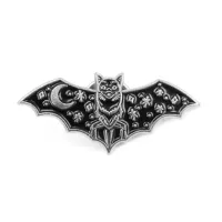 Значок Летучая мышь, 15х35мм, цвет серебряный ZN043-2