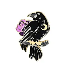 Значок Ворон, 20х30мм ZN073