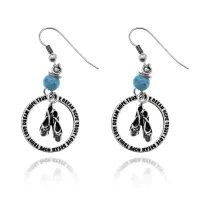 Серьги Пуанты с бирюзой UD193