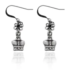 Серьги Корона и цветок со стразами UD194