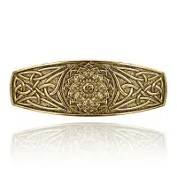 Зажим для волос Ом и Лотос, цвет золотой HZ034-G