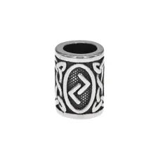 Бусина для волос Viking с руной Йера, нержавеющая сталь, 13х10мм HB007-07