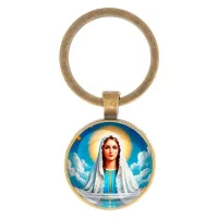 Круглый брелок, цвет бронза, Покров Пресвятой Богородицы C1104017