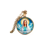 Кулон, цвет бронза, с цепочкой, Покров Пресвятой Богородицы C1104028