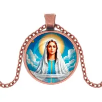 Кулон, цвет медь, с цепочкой, Покров Пресвятой Богородицы C1104030