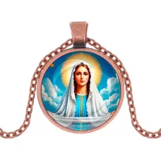 Кулон, цвет медь, с цепочкой, Покров Пресвятой Богородицы C1104030
