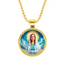 Кулон, цвет золото, с цепочкой, Покров Пресвятой Богородицы C1104032