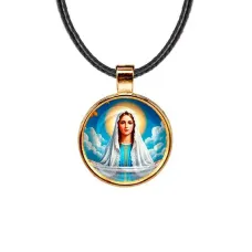 Кулон, цвет золото, со шнурком, Покров Пресвятой Богородицы C1104033